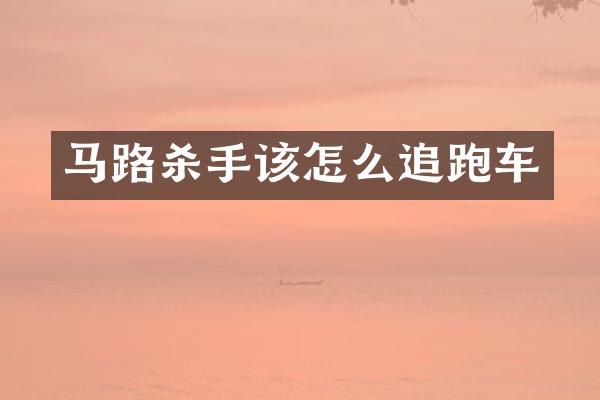马路杀手该怎么追跑车
