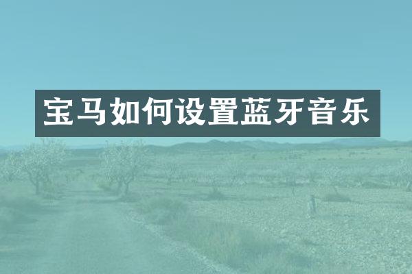 宝马如何设置蓝牙音乐