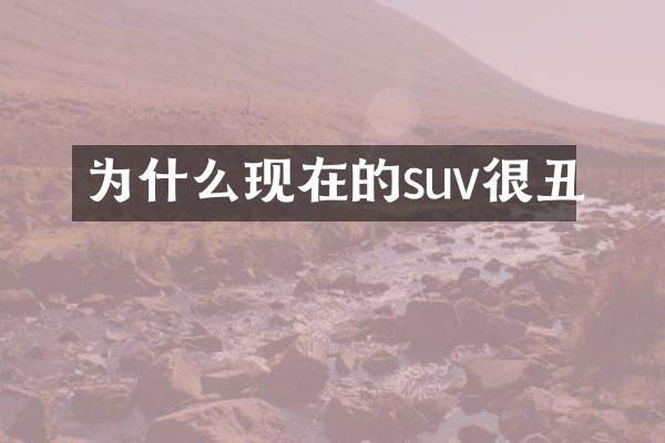 为什么现在的suv很丑