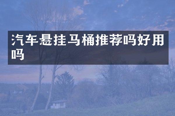 汽车悬挂马桶推荐吗好用吗