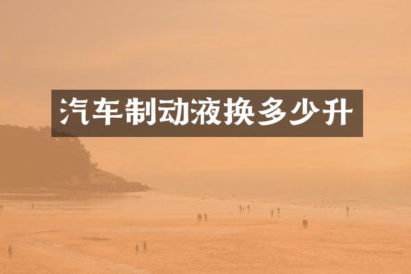 汽车制动液换多少升