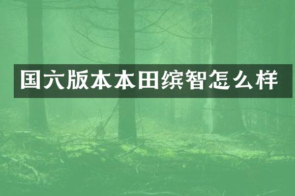 国六版本本田缤智怎么样