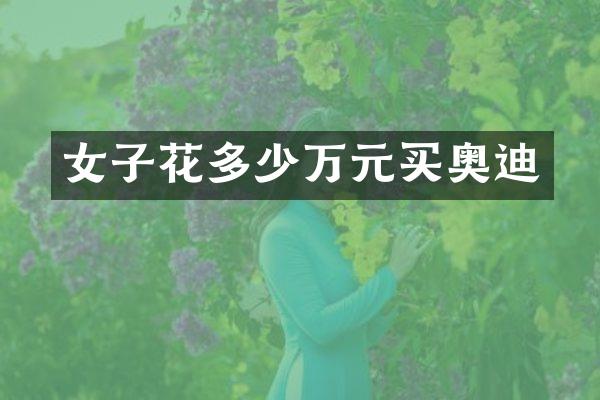 女子花多少万元买奥迪