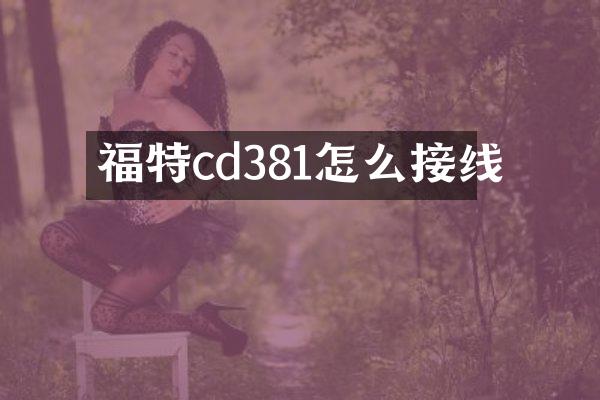 福特cd381怎么接线