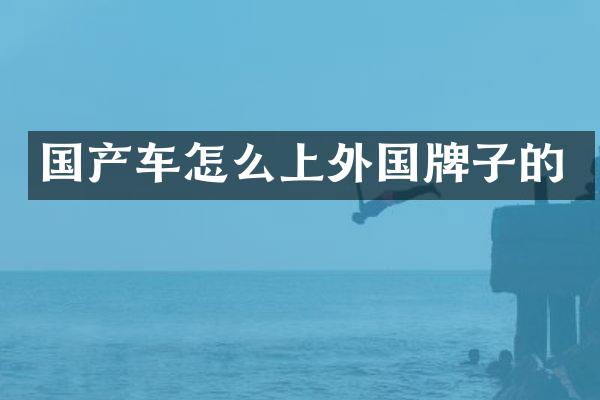国产车怎么上外国牌子的