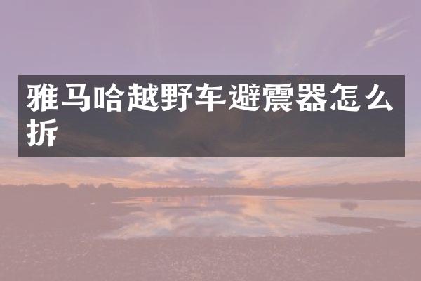 雅马哈越野车避震器怎么拆