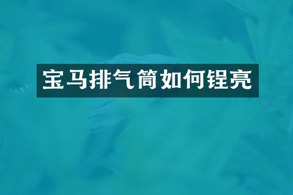 宝马排气筒如何锃亮