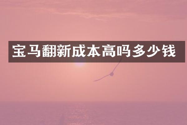 宝马翻新成本高吗多少钱
