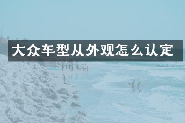 大众车型从外观怎么认定