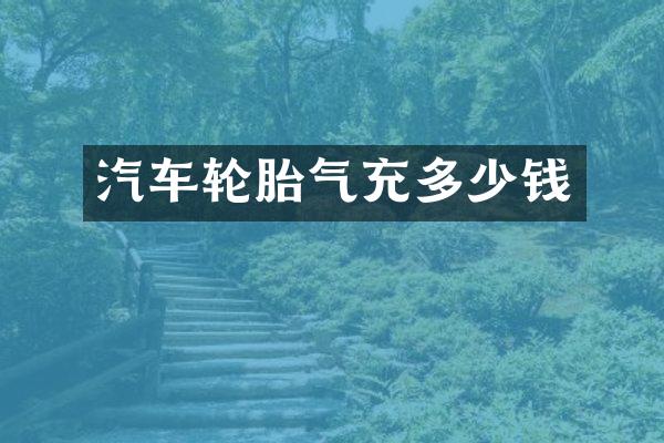汽车轮胎气充多少钱