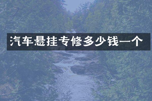 汽车悬挂专修多少钱一个