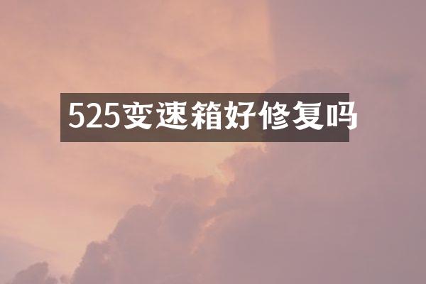 525变速箱好修复吗