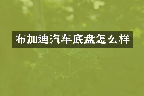 布加迪汽车底盘怎么样