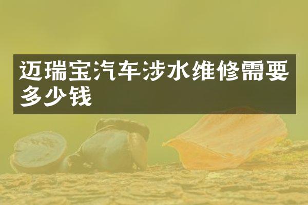 迈瑞宝汽车涉水维修需要多少钱