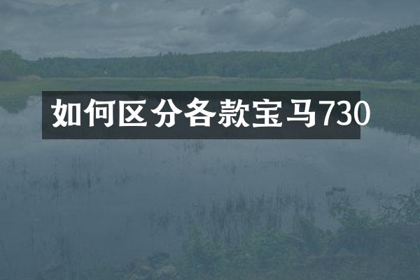 如何区分各款宝马730