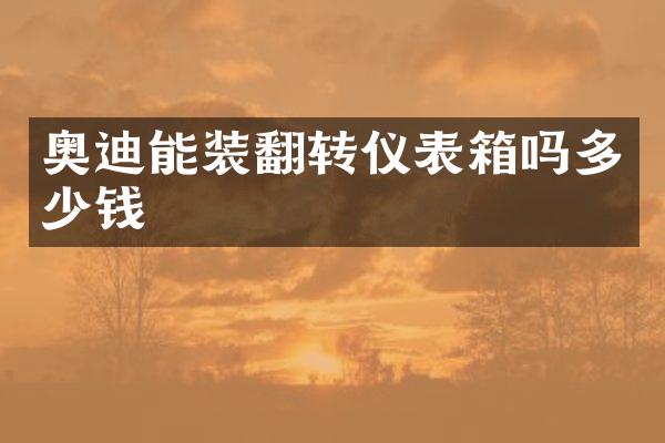 奥迪能装翻转仪表箱吗多少钱