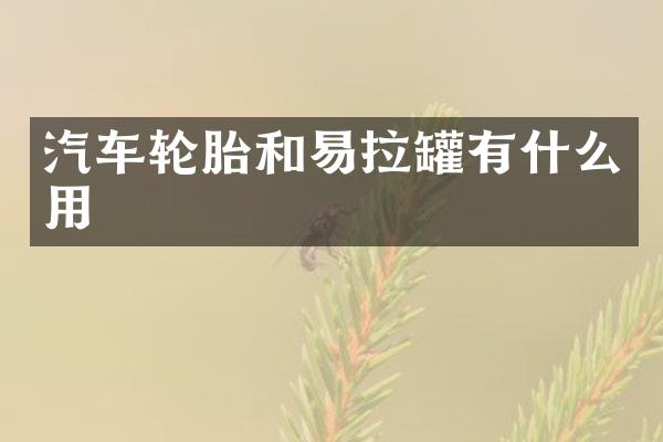 汽车轮胎和易拉罐有什么用