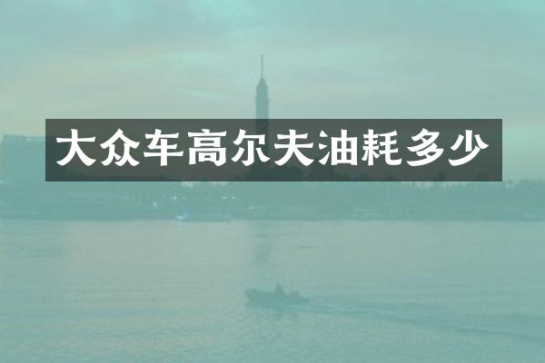 大众车高尔夫油耗多少