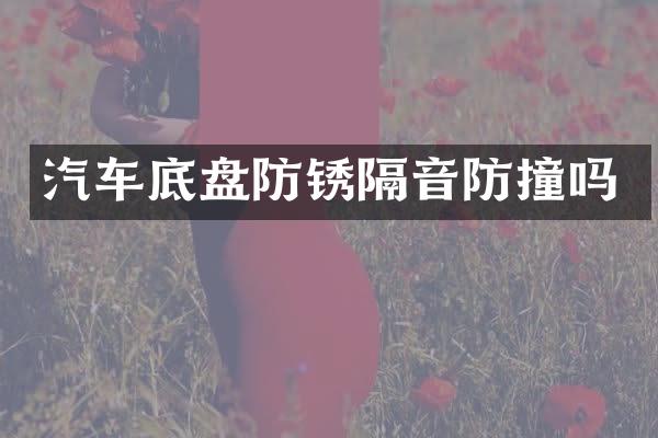 汽车底盘防锈隔音防撞吗