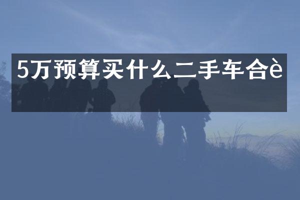 5万预算二手车合资