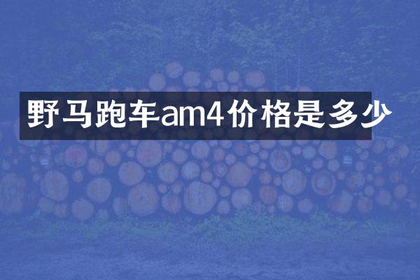野马跑车am4价格是多少