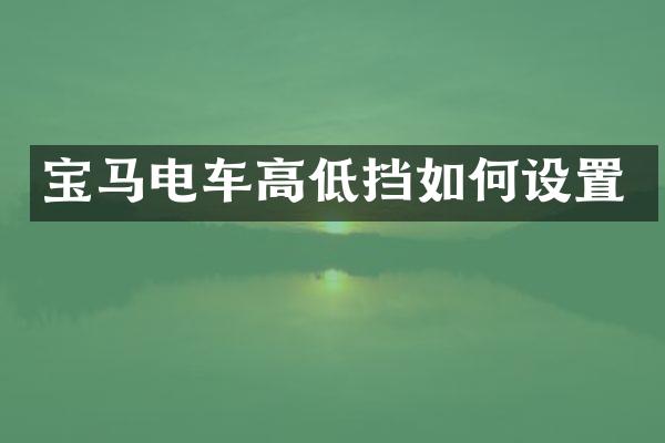 宝马电车高低挡如何设置