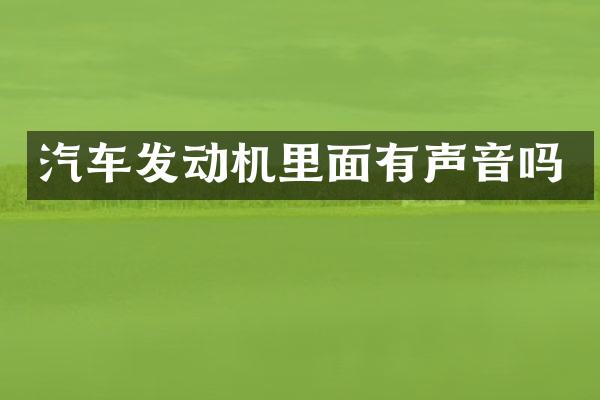 汽车发动机里面有声音吗