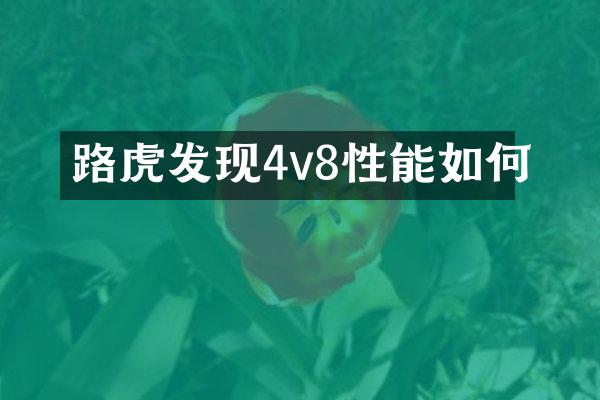 路虎发现4v8性能如何