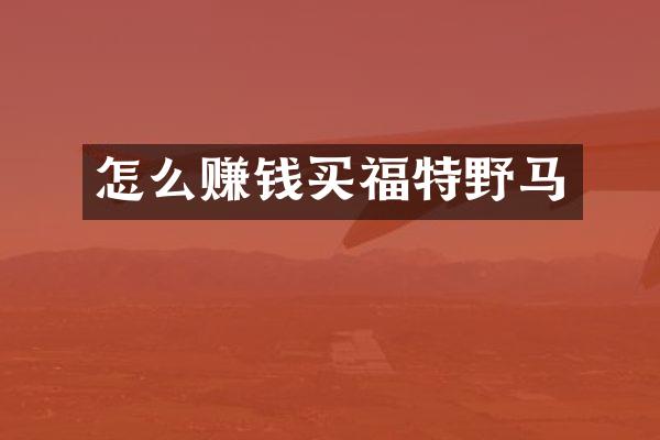 怎么赚钱买福特野马