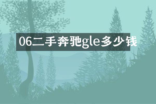 06二手奔驰gle多少钱