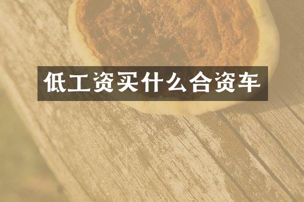 低工资合资车