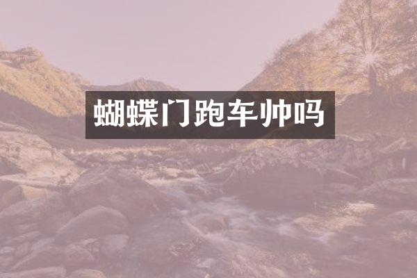 蝴蝶门跑车帅吗