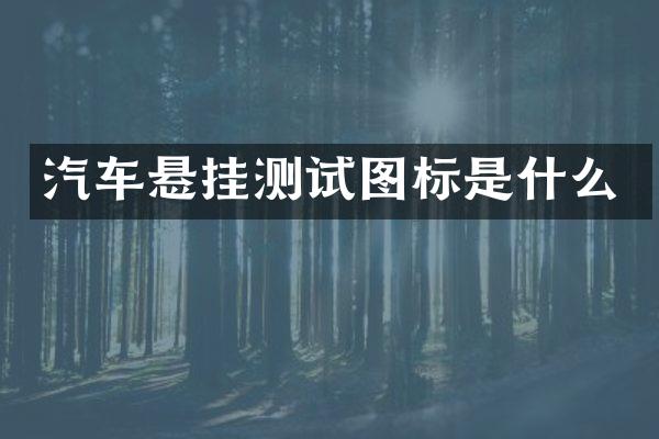 汽车悬挂测试图标是什么