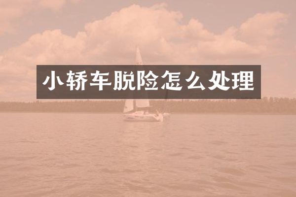 小轿车脱险怎么处理