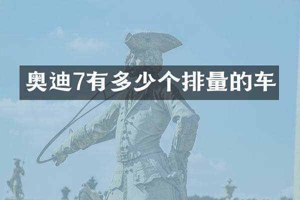 奥迪7有多少个排量的车