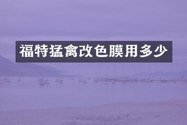 福特猛禽改色膜用多少