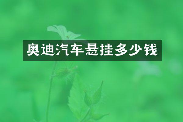 奥迪汽车悬挂多少钱