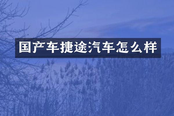 国产车捷途汽车怎么样