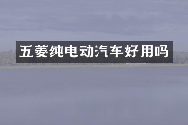 五菱纯电动汽车好用吗