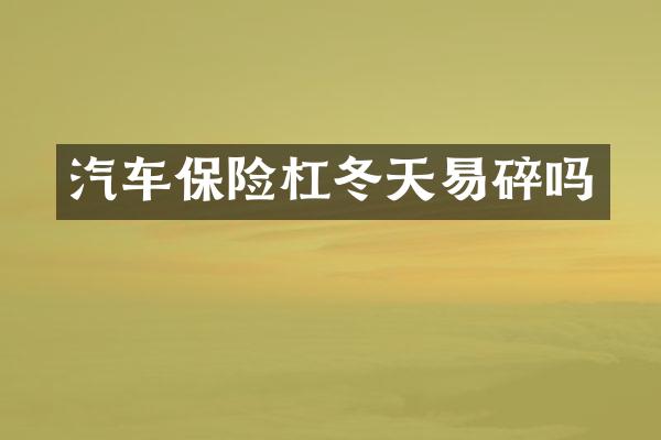 汽车保险杠冬天易碎吗