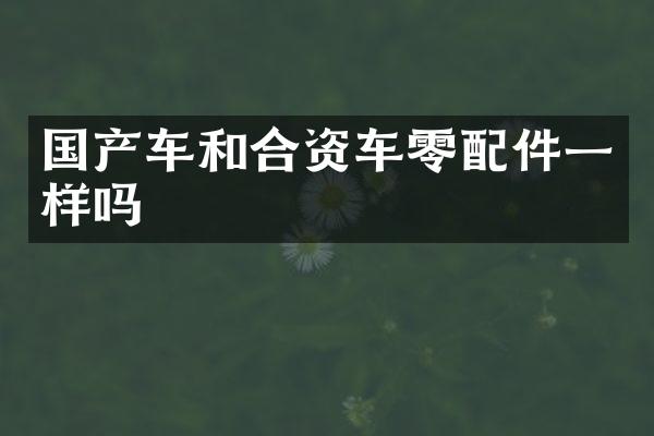 国产车和合资车零配件一样吗