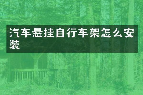 汽车悬挂自行车架怎么安装