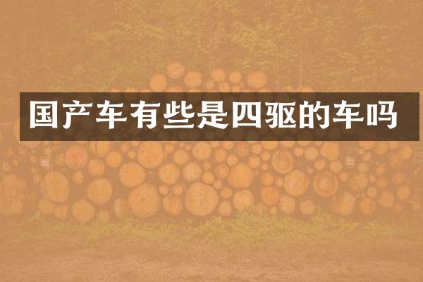 国产车有些是四驱的车吗