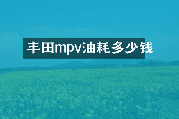 丰田mpv油耗多少钱