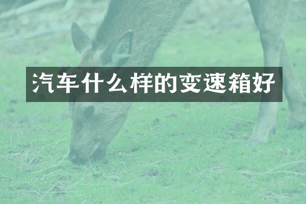 汽车什么样的变速箱好