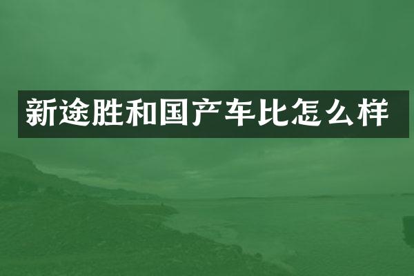 新途胜和国产车比怎么样