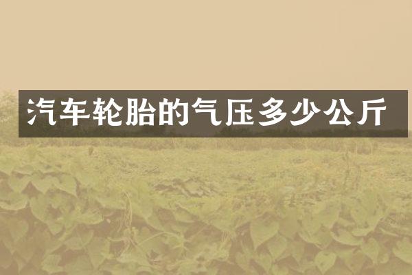 汽车轮胎的气压多少公斤