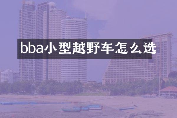 bba小型越野车怎么选