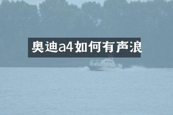 奥迪a4如何有声浪