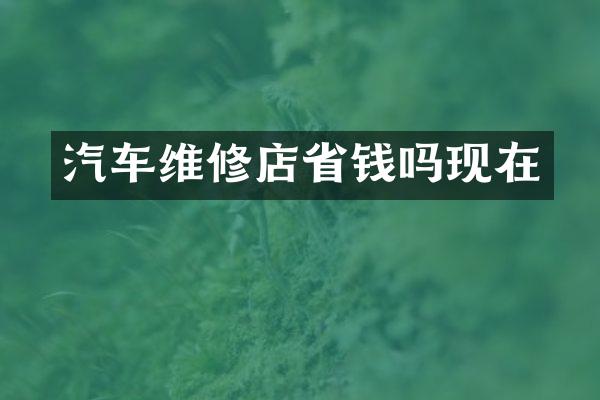 汽车维修店省钱吗现在